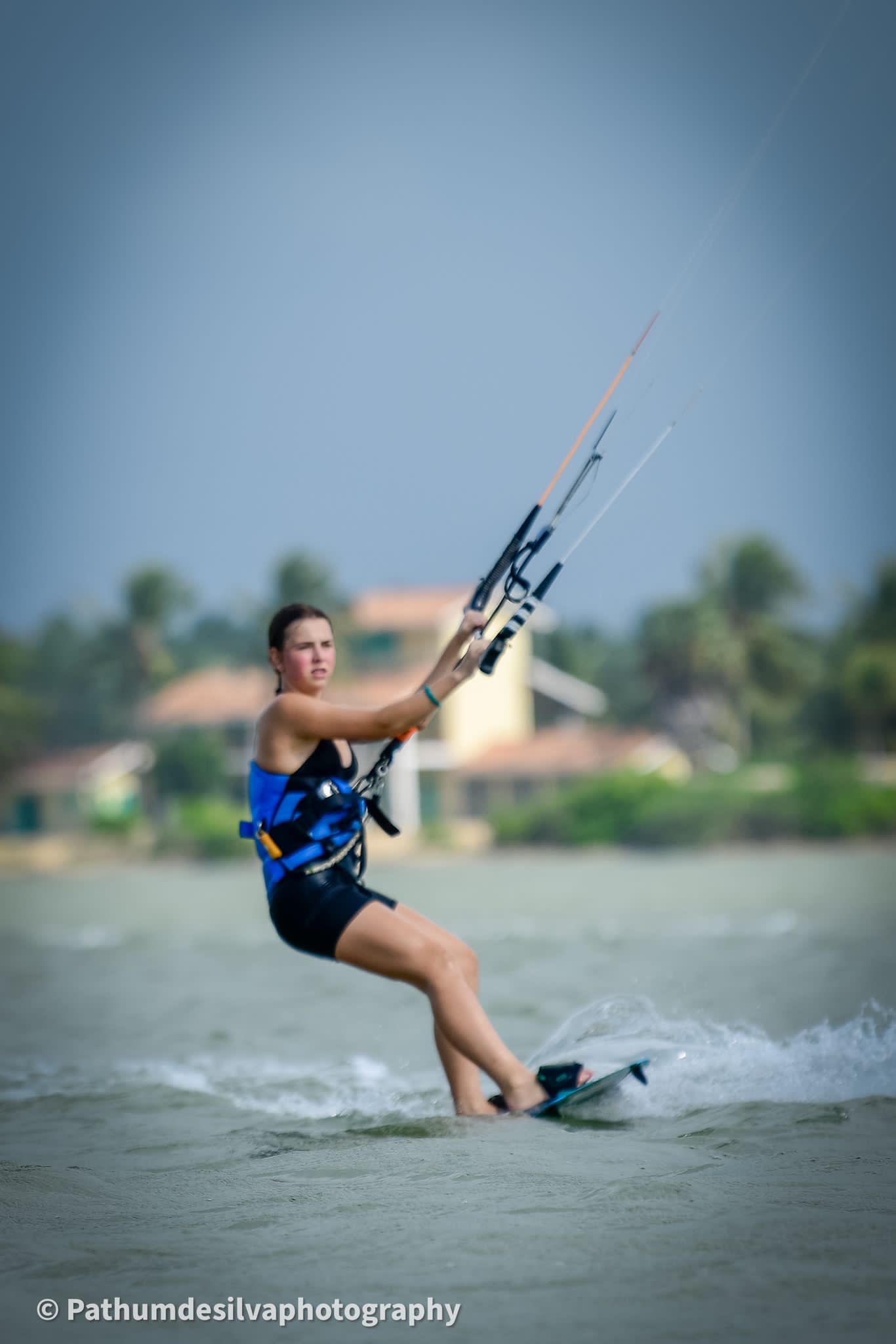 Beginner kitesurf coaching support area in Kalpitiya Sri Lanka