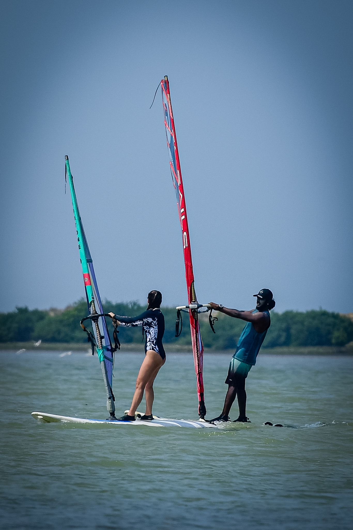 Advanced windsurfing lessons in Kalpitiya lagoon Sri Lanka